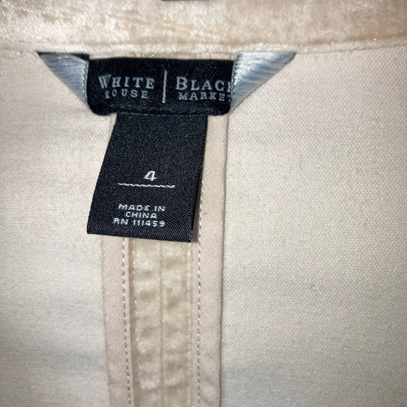 WHBM Velvet Accordion Pleated Ruffle Blazer 4 - Picture 15 of 15